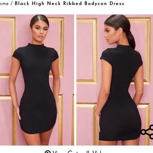 Black bodycon dress